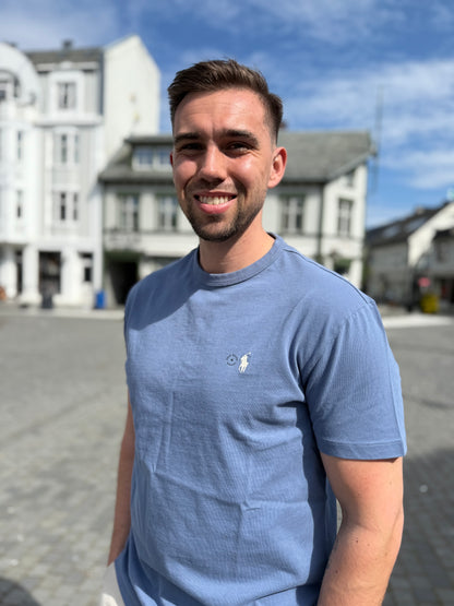 CLASSIC FIT JERSEY CREWNECK CAPRI BLUE