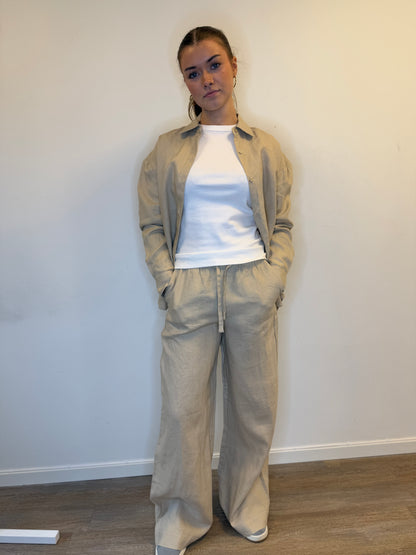 ALANA LINEN PANT BEIGE