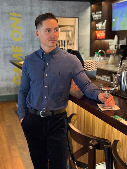 FEATHERWEIGHT MESH SHIRT DERBY BLUE HEATHER