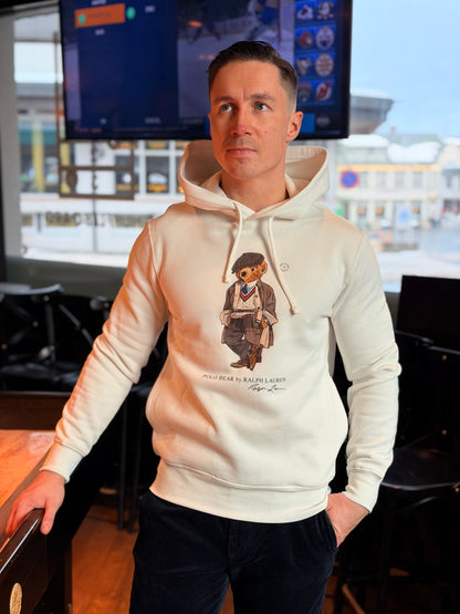 POLO BEAR FLEECE HOODIE WHITE