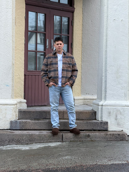 RELAXED FLANNEL OVERSHIRT BROWN MIX