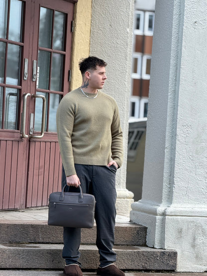 WOOL CREWNECK SWEATER GREEN
