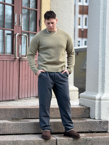 WOOL CREWNECK SWEATER GREEN