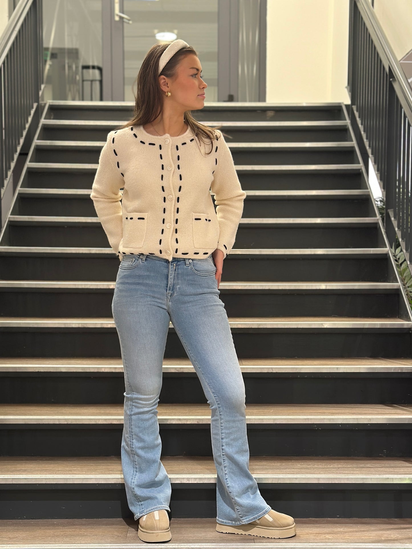 JULIETTE WOOL CARDIGAN IVORY