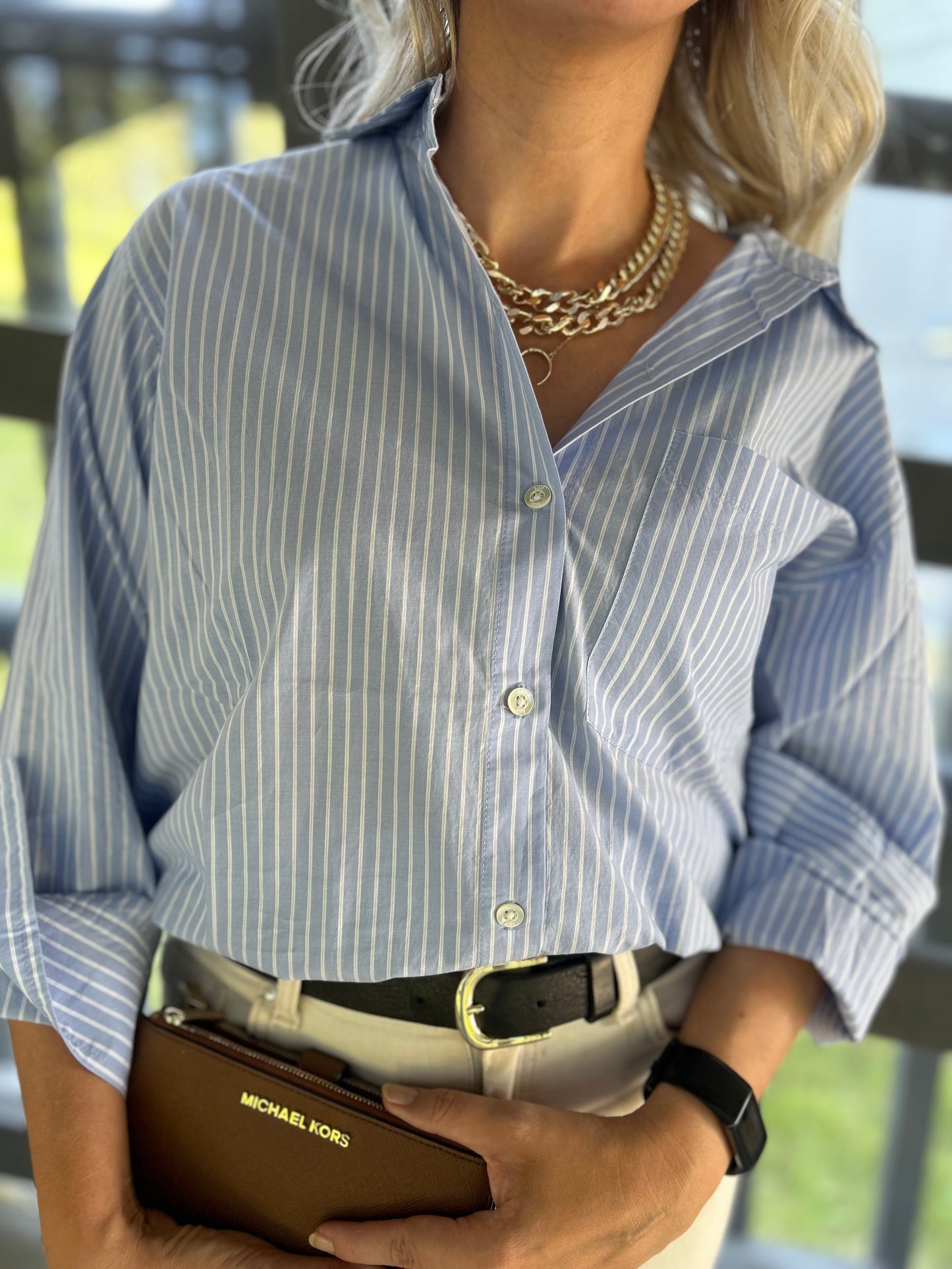 ELSA SHIRT OXFORD WHITE STRIPE