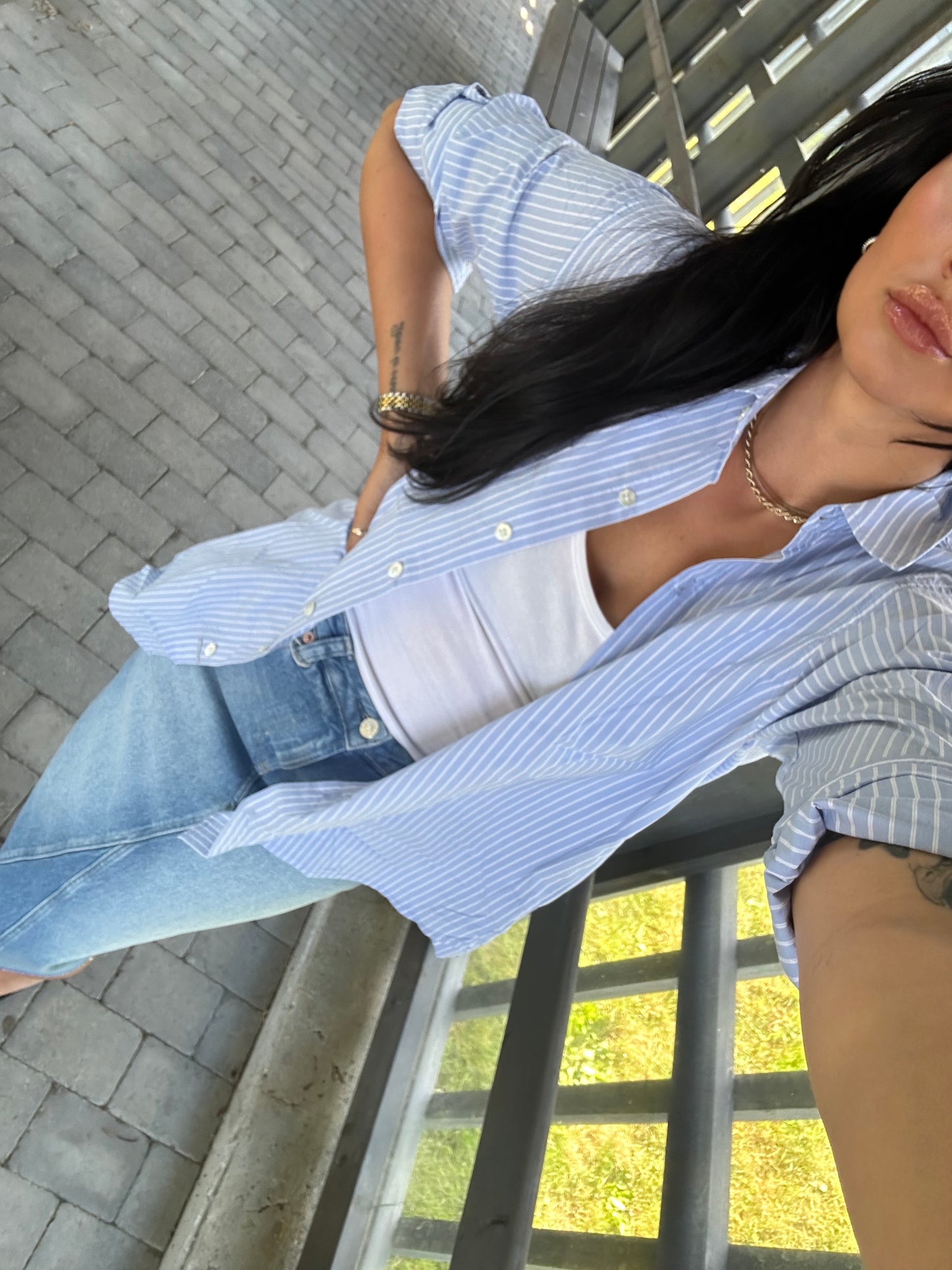ELSA SHIRT OXFORD WHITE STRIPE