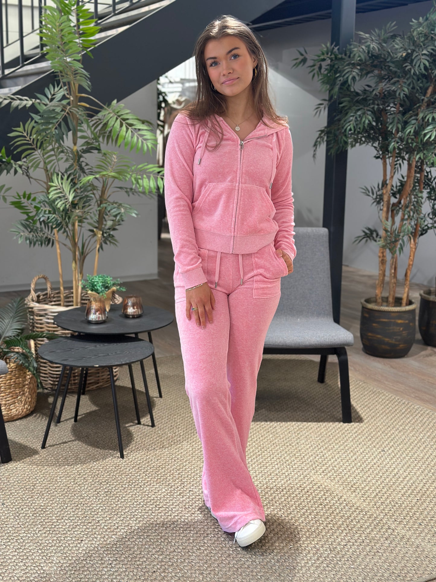 ROBERTSON HOODIE PINK MARL