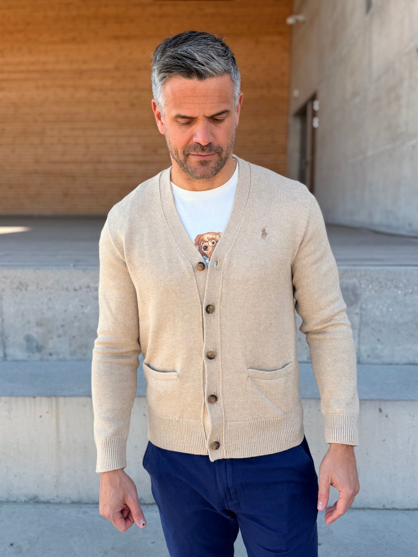 LONG SLEEVE CARDIGAN DUNE MELANGE