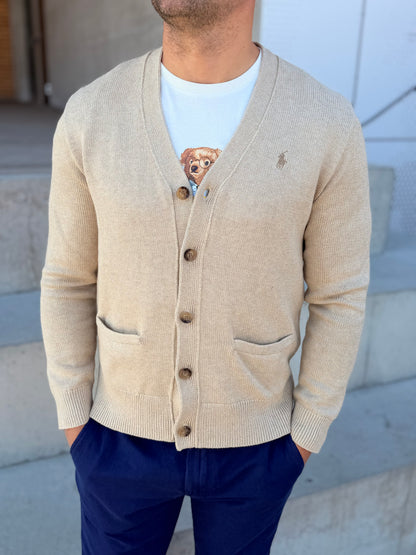 LONG SLEEVE CARDIGAN DUNE MELANGE