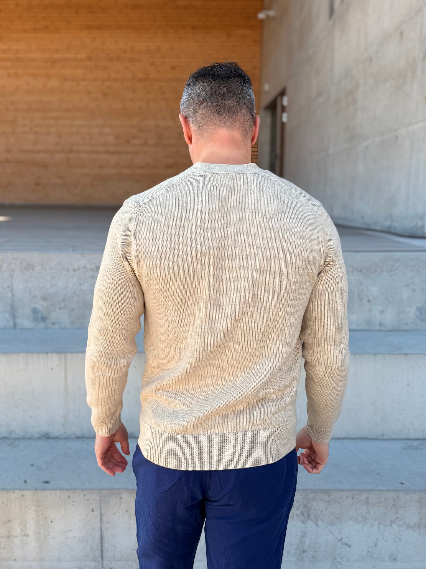 LONG SLEEVE CARDIGAN DUNE MELANGE