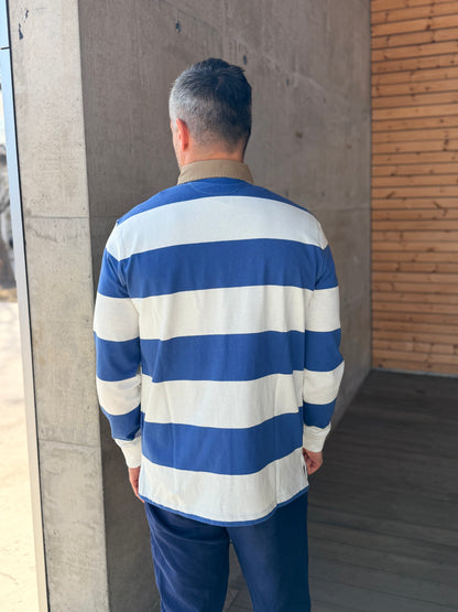 CLASSIC FIT KHAKI-COLLAR RUGBY SHIRT