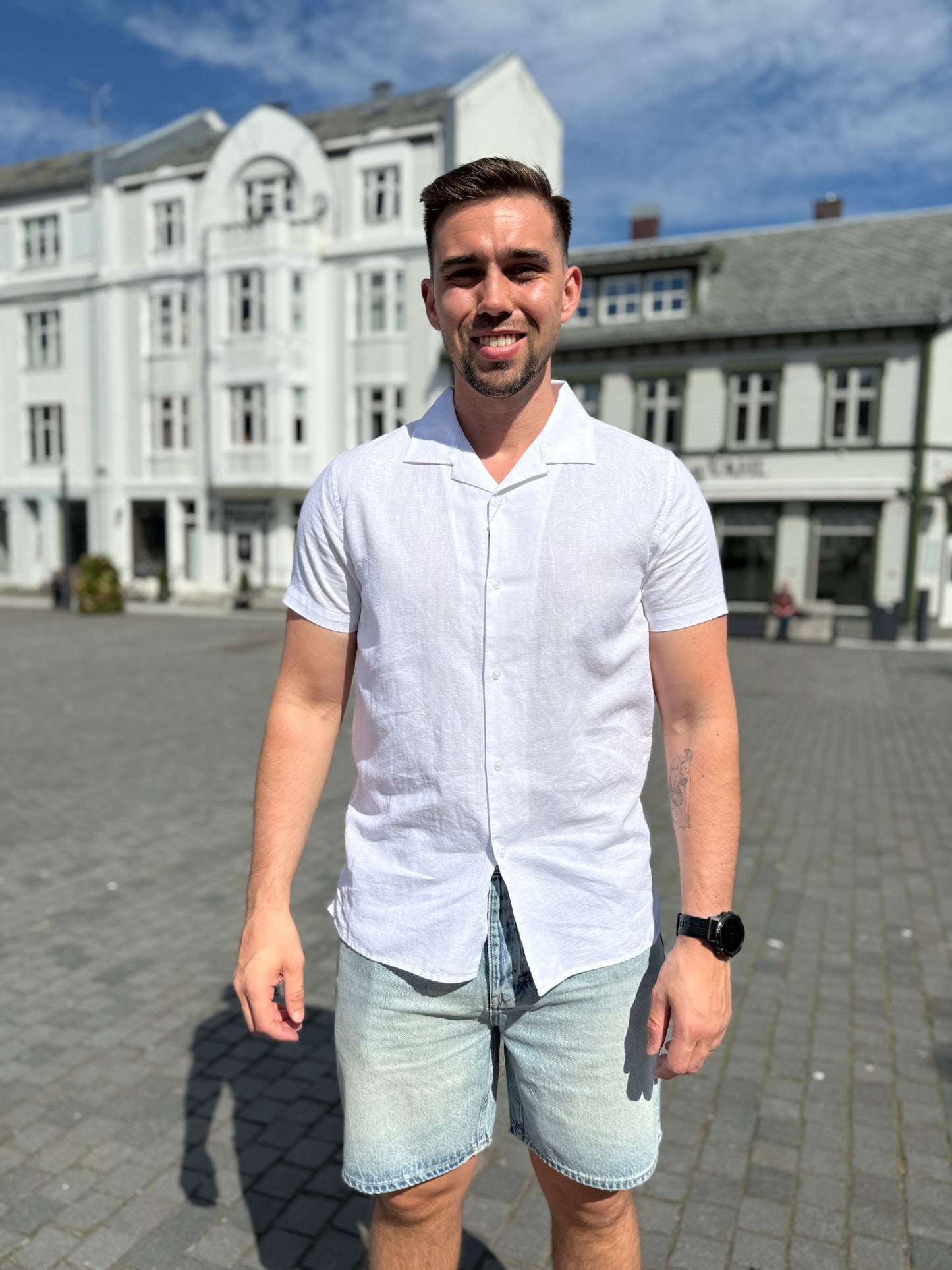 BEACH SHIRT SOLID MARSHMALLOW