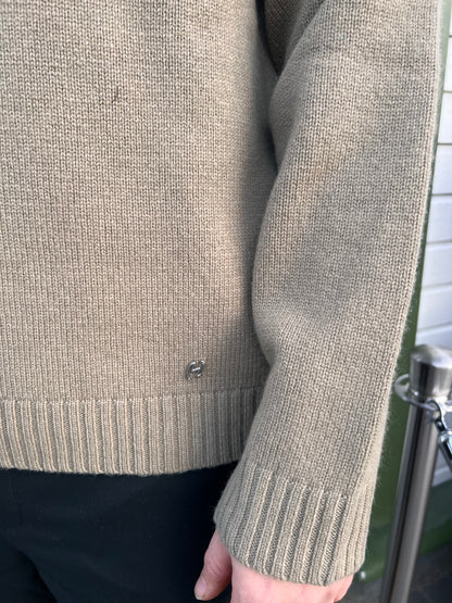 WOOL CREWNECK SWEATER GREEN