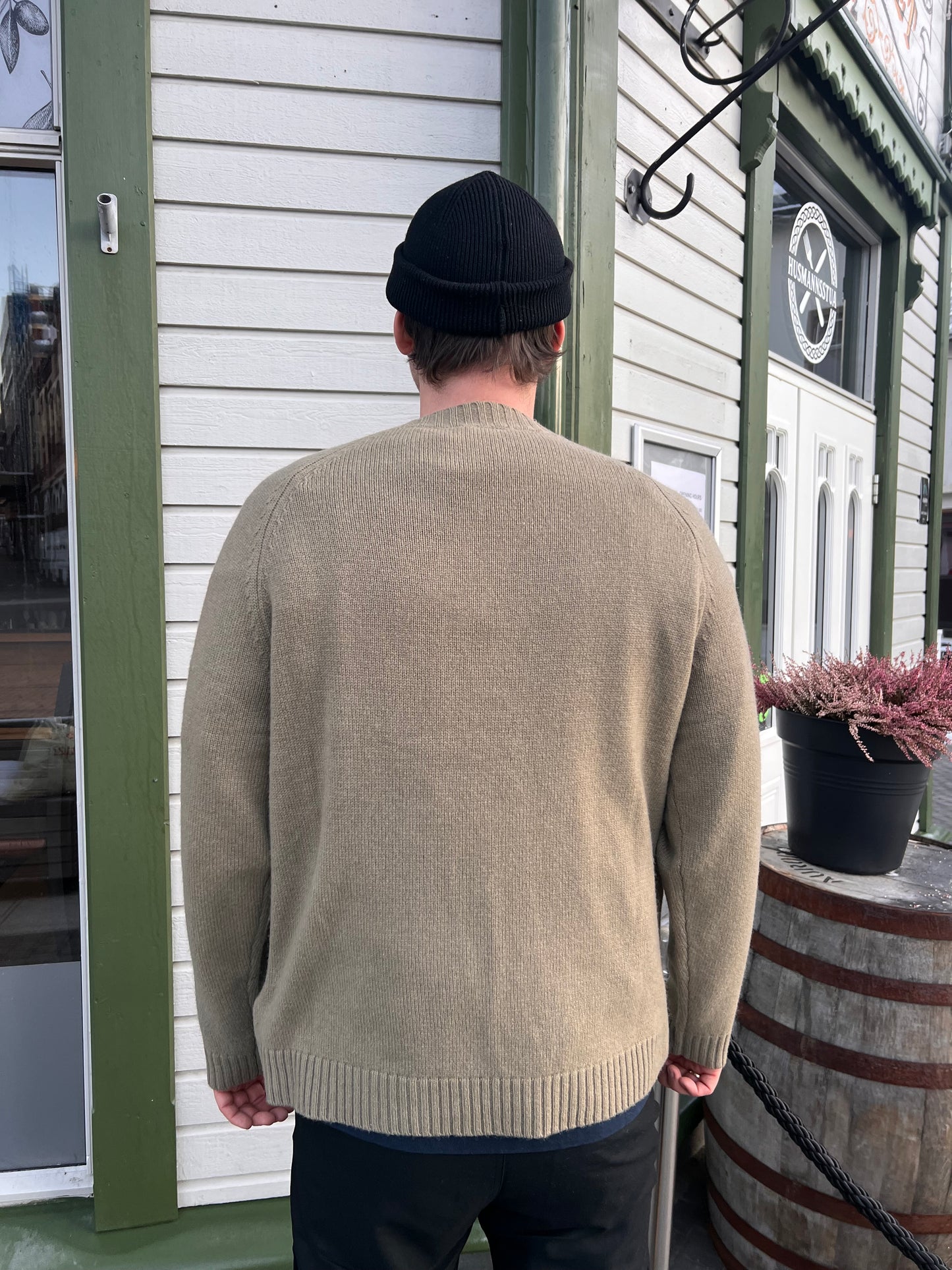 WOOL CREWNECK SWEATER GREEN