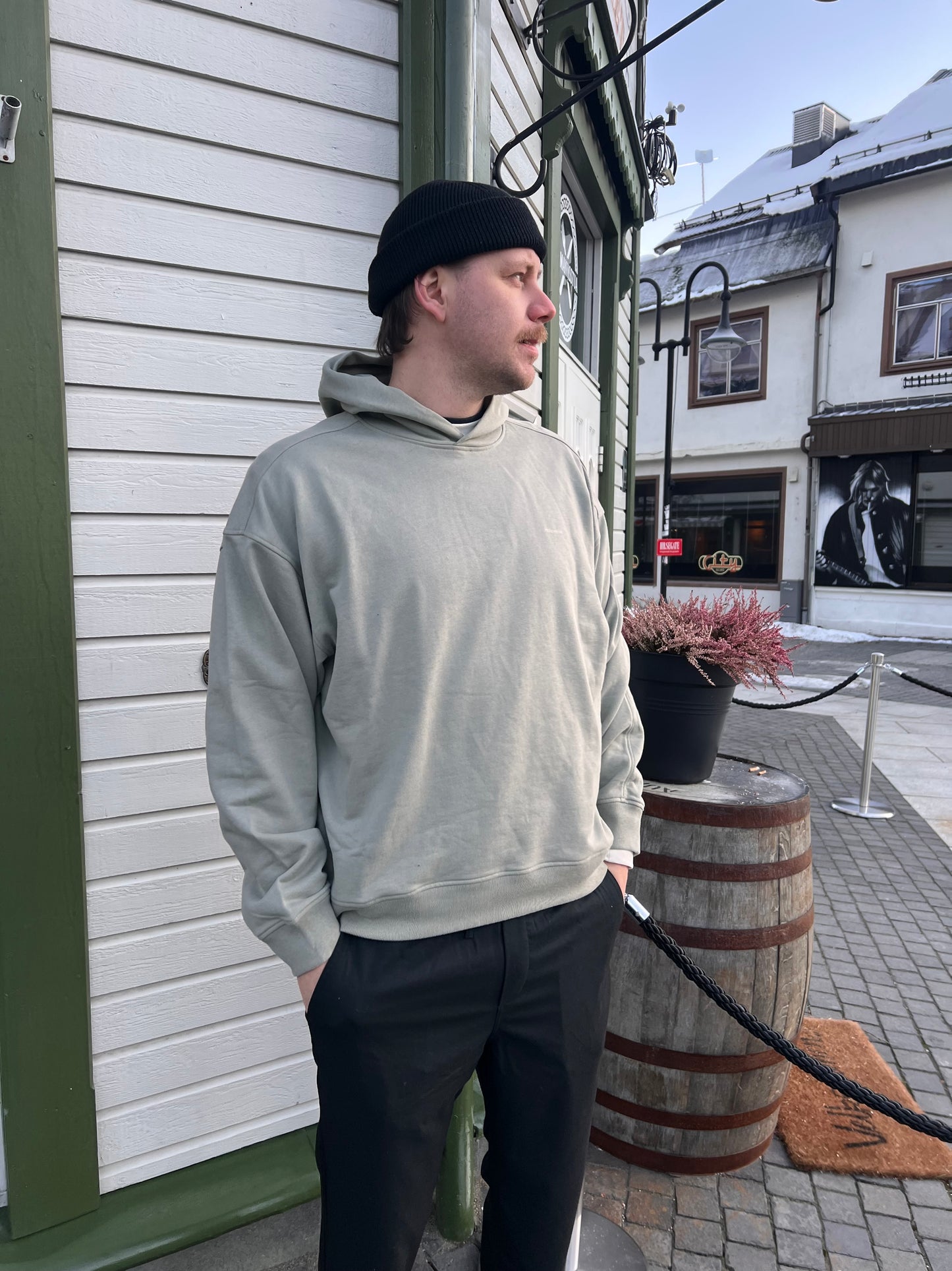 RELAXED LOGO HOODIE - TEAL