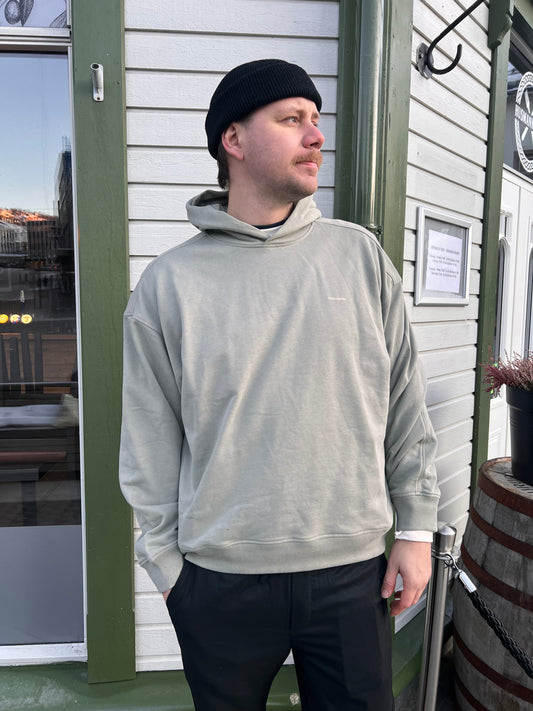 RELAXED LOGO HOODIE - TEAL