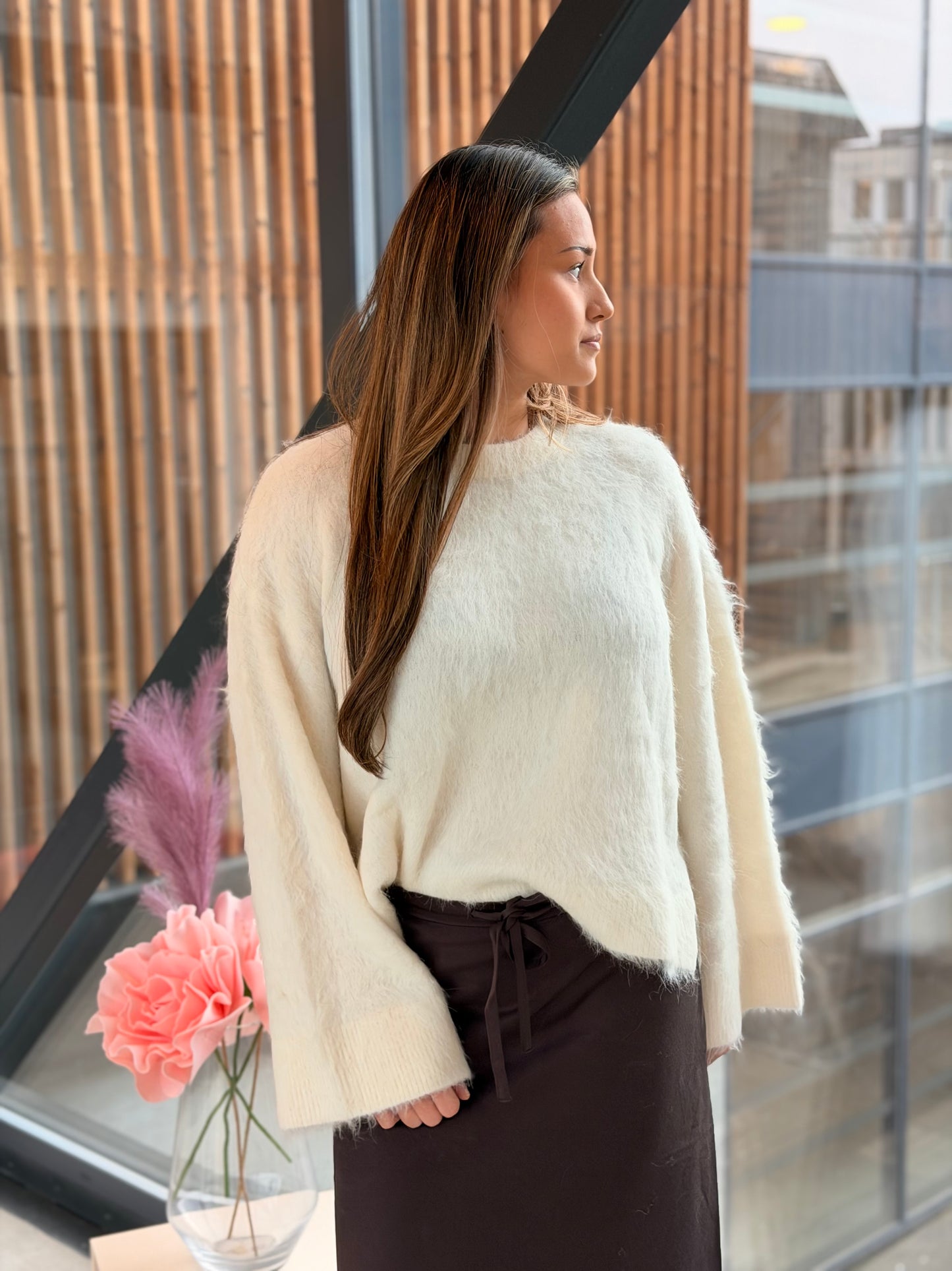 PIPER SOLID SWEATER CREME