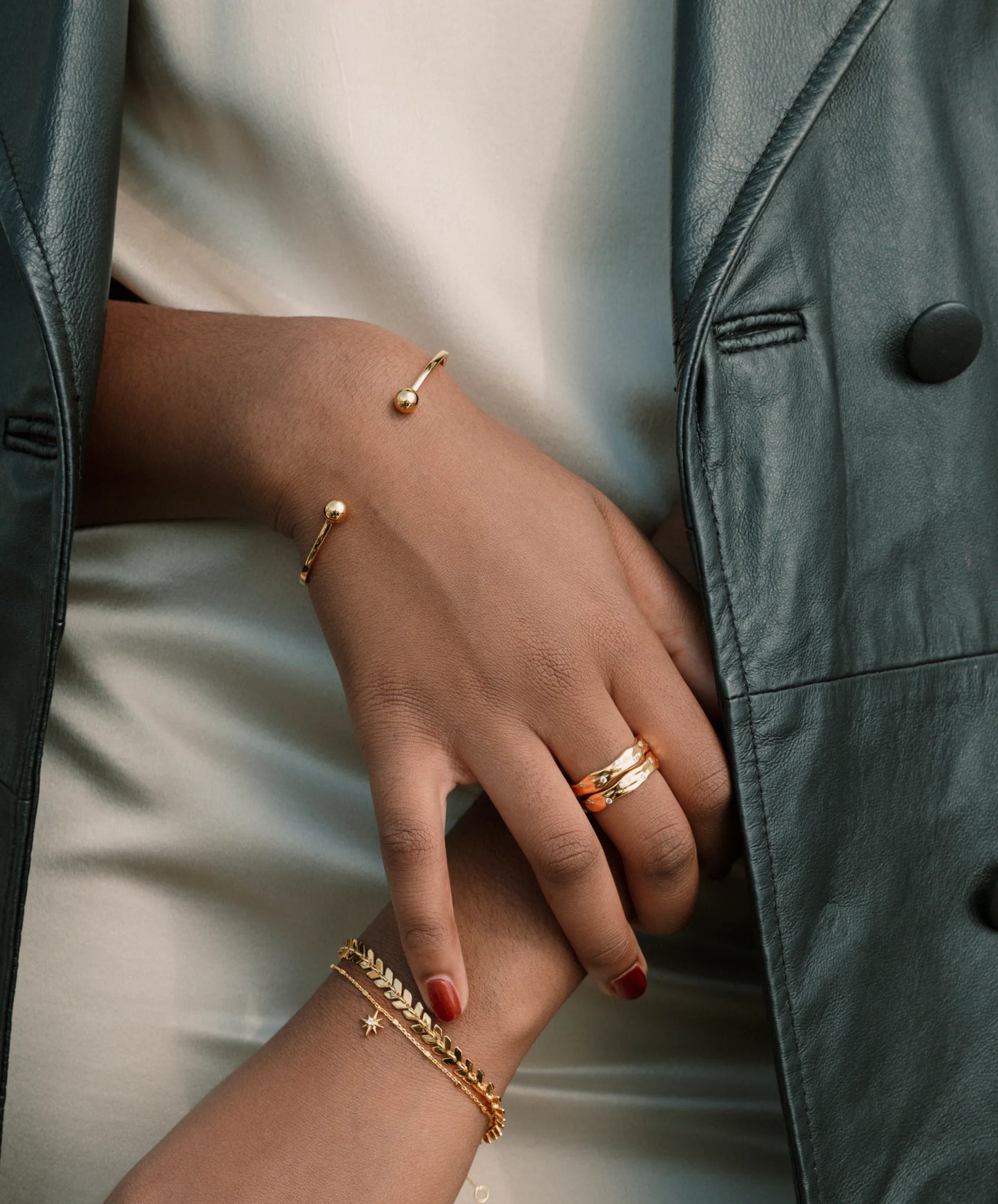 MELTING NARROW RING GOLD