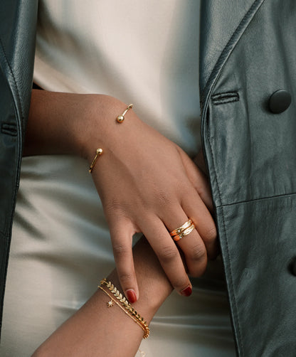 MELTING NARROW RING GOLD