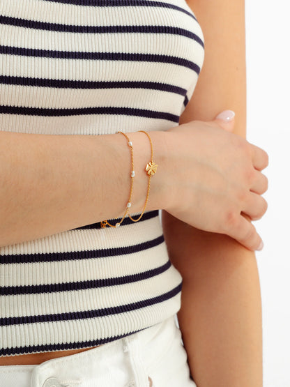 TREASURE MULTI PEARL BRACELET GOLD