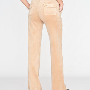 DEL RAY CLASSIC VELOUR JOGGEBUKSE GOLD CARAMEL