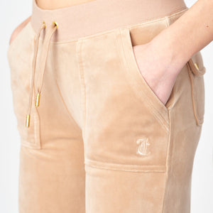 DEL RAY CLASSIC VELOUR JOGGEBUKSE GOLD CARAMEL
