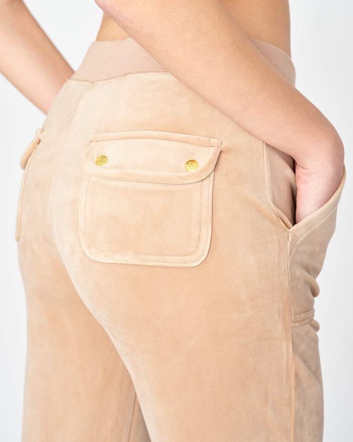 DEL RAY CLASSIC VELOUR JOGGEBUKSE GOLD CARAMEL