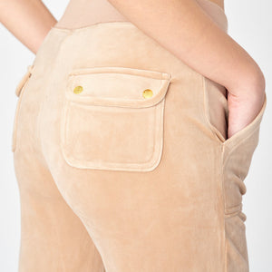 DEL RAY CLASSIC VELOUR JOGGEBUKSE GOLD CARAMEL