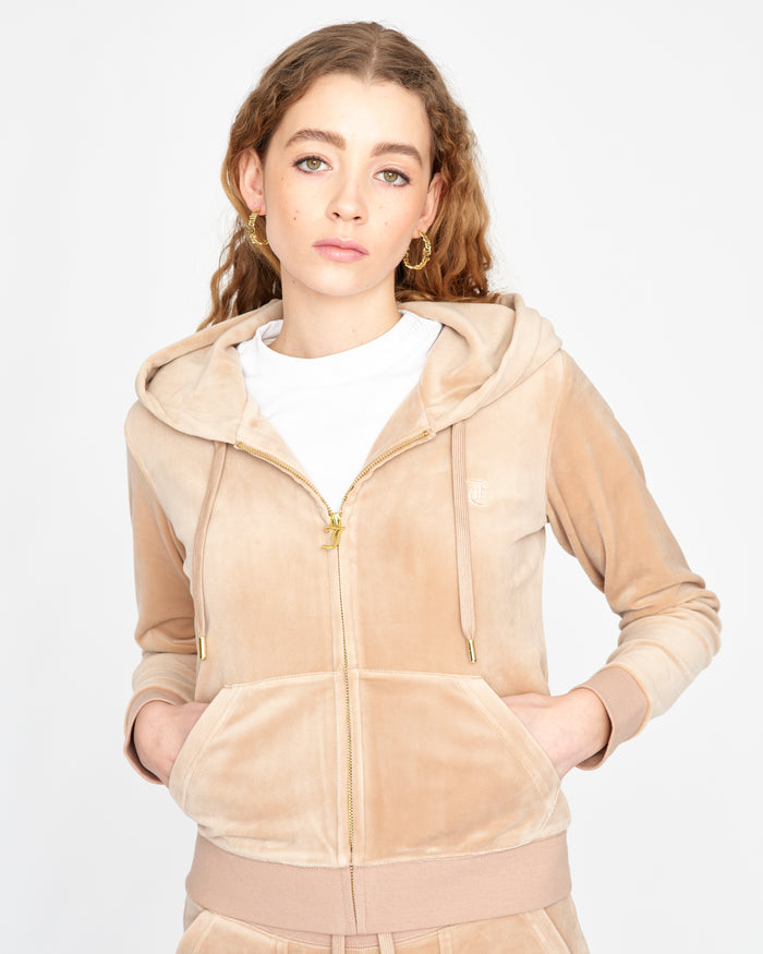 ROBERTSON CLASSIC VELOUR HETTEJAKKE GOLD CARAMEL