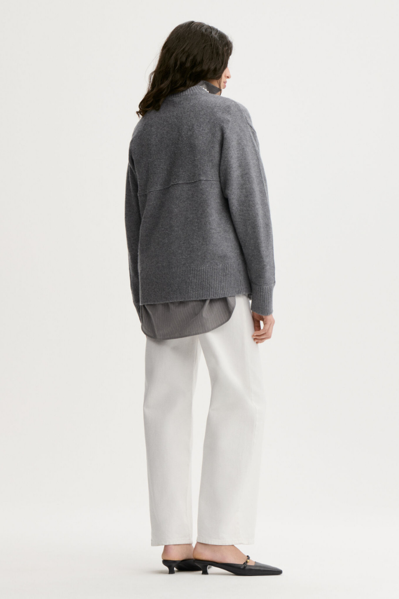 BRADLEY WOOL SWEATER GREY MELANGE