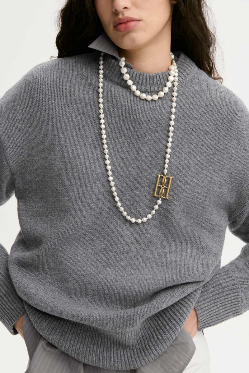 BRADLEY WOOL SWEATER GREY MELANGE