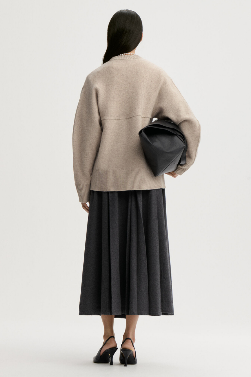 BRADLEY WOOL SWEATER GREY BROWN MELA