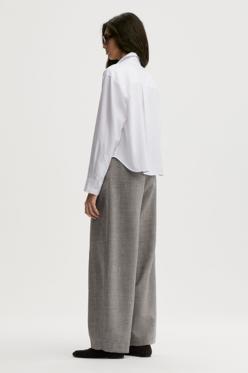 AUDREY CROPPED WHITE HERRINGBO