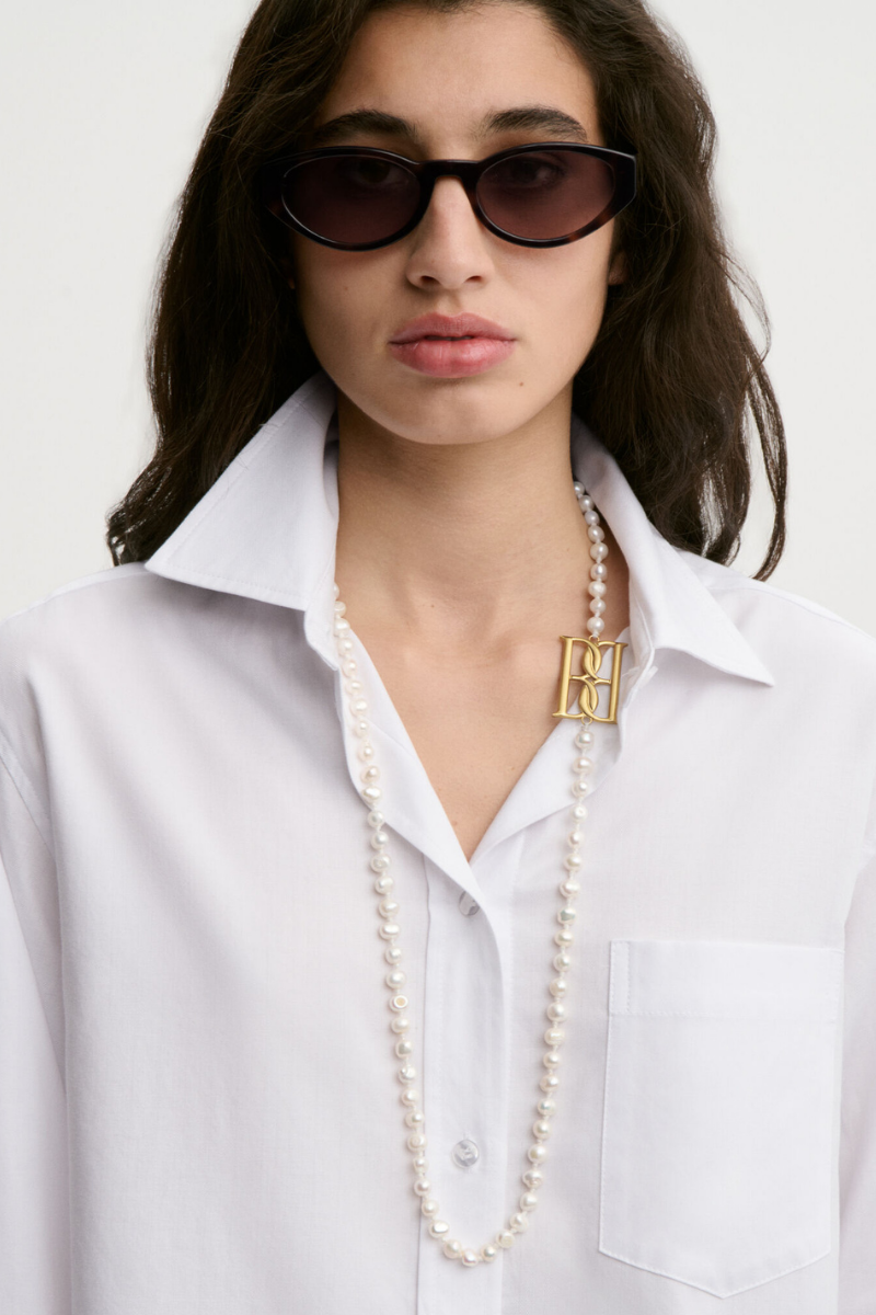 AUDREY CROPPED WHITE HERRINGBO