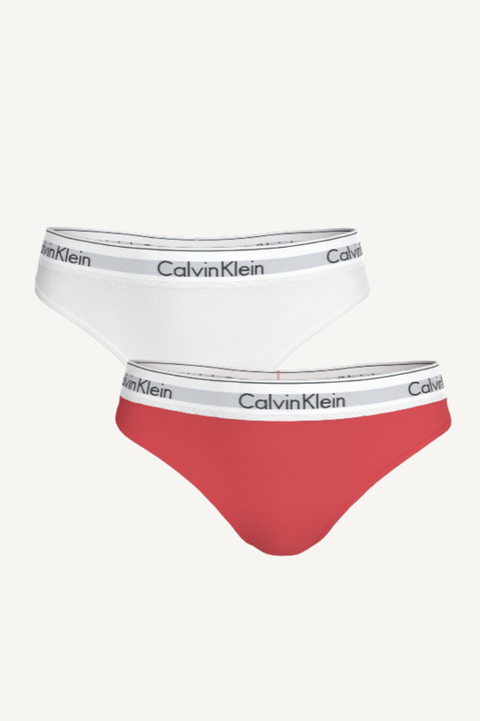 THONG 2-PACK WHITE / CRADLE PINK