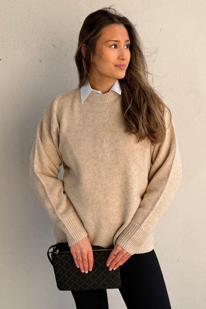 BRADLEY WOOL SWEATER GREY BROWN MELA