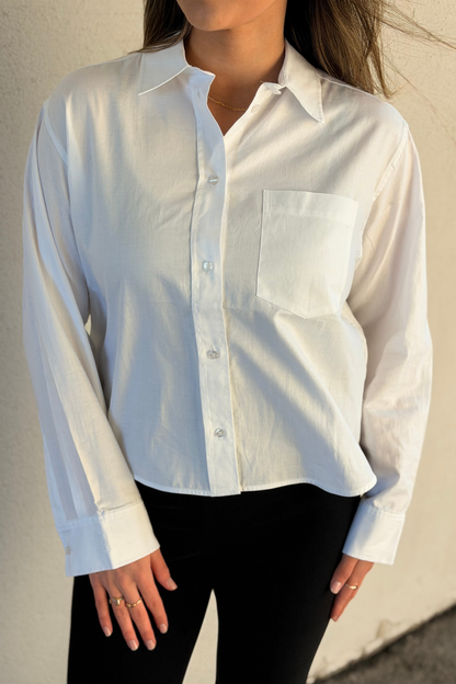 AUDREY CROPPED WHITE HERRINGBO
