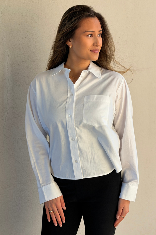 AUDREY CROPPED WHITE HERRINGBO