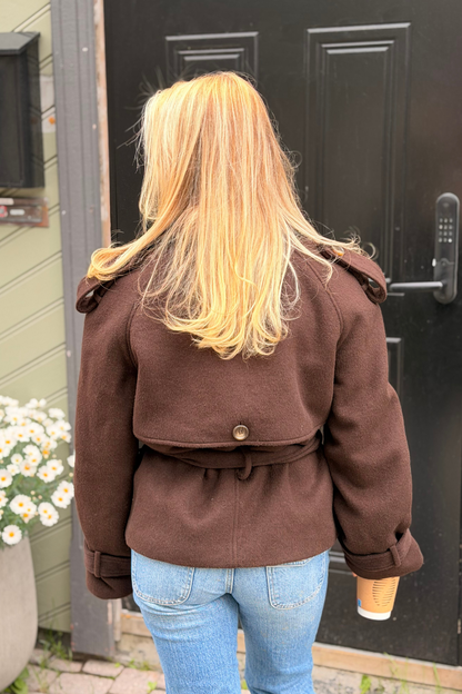 CAIA WOOL JACKET BRUN