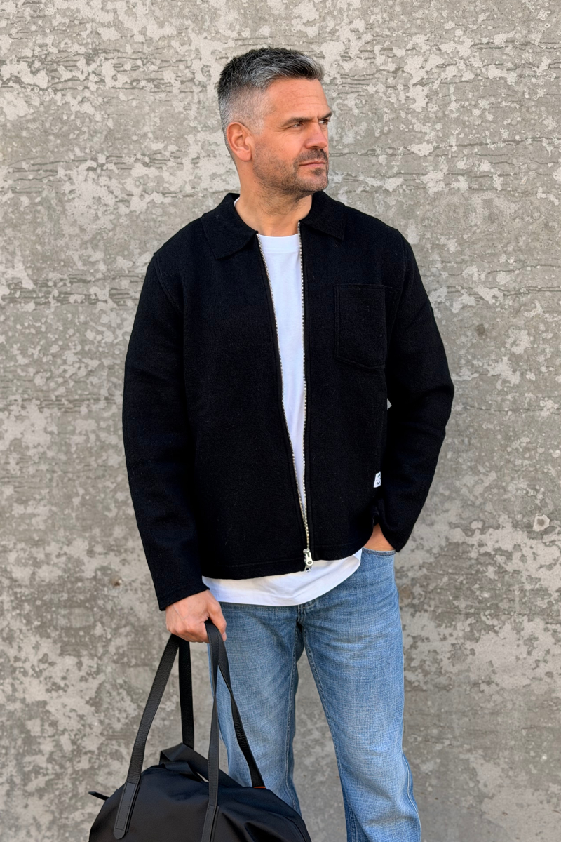 HANNES FULL ZIP 14612 BLACK