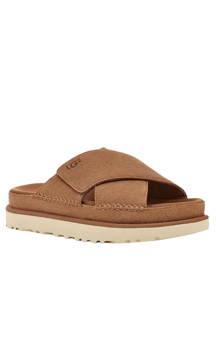 W GOLDENSTAR CROSS SLIDE CHESTNUT