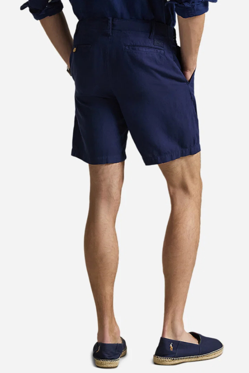 CLASSIC FIT LINEN COTTON SHORT - SPRING NAVY