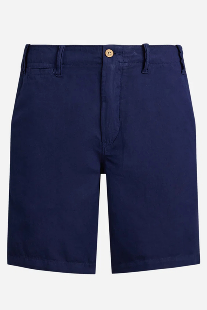 CLASSIC FIT LINEN COTTON SHORT - SPRING NAVY