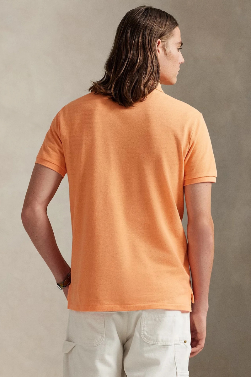 THE ICONIC MESH POLO SHIRT POMPANO ORANGE
