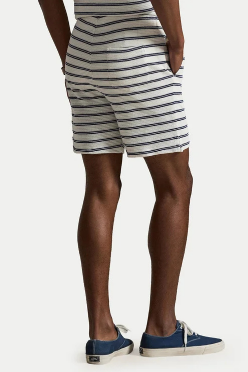 KNIT SHORTS CREAM/NAVY