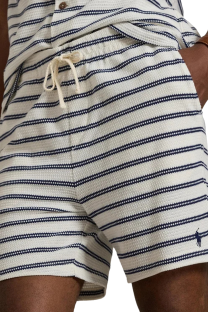 KNIT SHORTS CREAM/NAVY