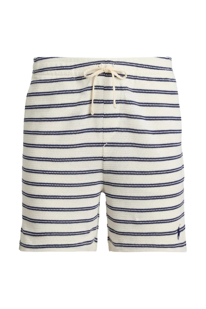 KNIT SHORTS CREAM/NAVY