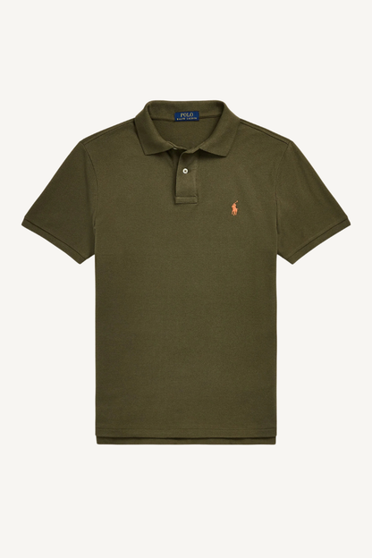 THE ICONIC MESH POLO SHIRT CANOPY OLIVE