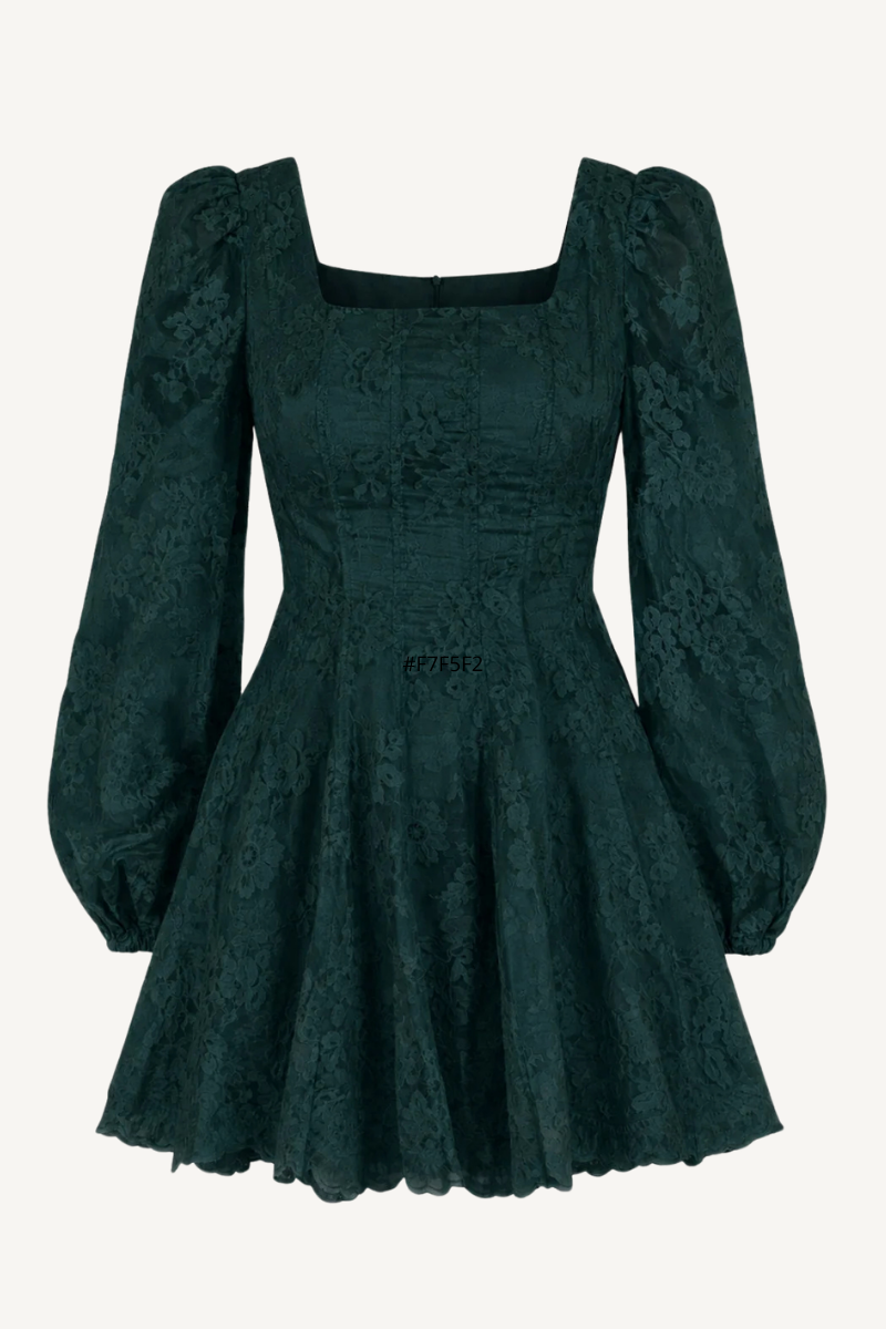GOLIGHTLY SOPHIE LACE KJOLE EMERALD GREEN