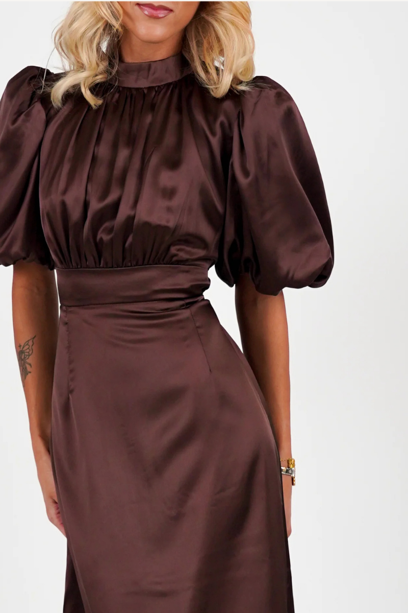 GOLIGHTLY HOLLY KJOLE LONG BORDEAUX